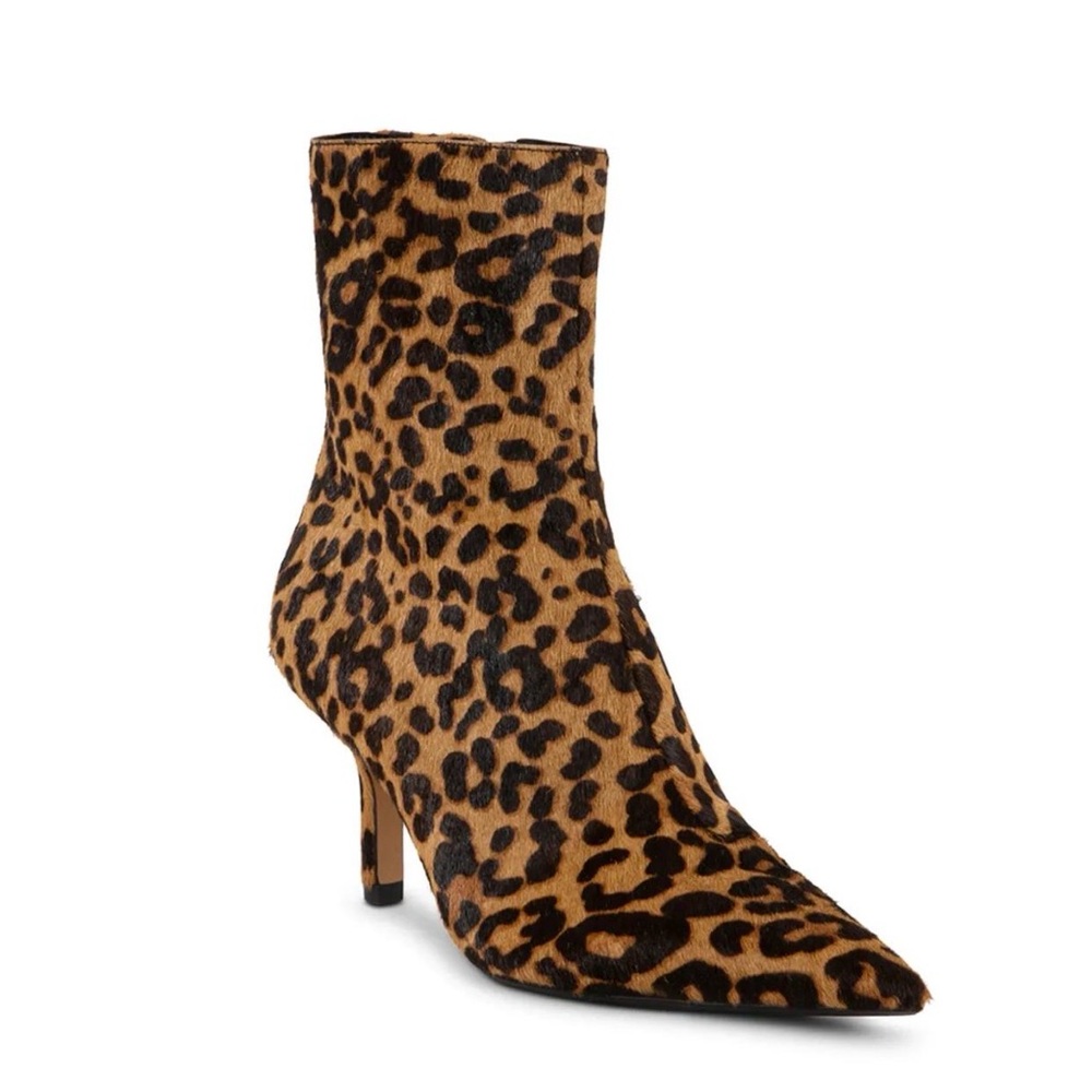 Steve Madden NWT $160 MSRP Size 9.5M Leopard Heeled Booties